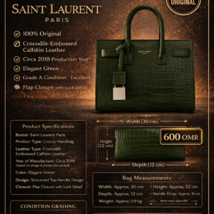 ChatGPT Image Dec 27, 2025, 02_54_05 AM Saint Laurent Paris Croc Leather Bag (Pre-Owned)